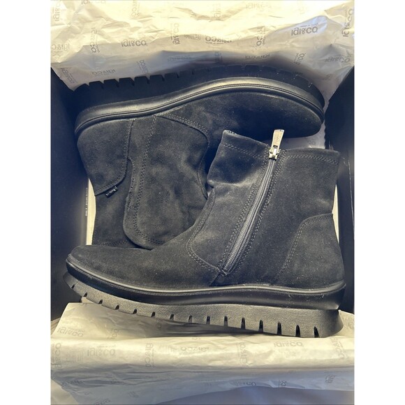 Igi & Co Goretex Suede Winter Booties Black Women SZ 8 New in Box - Picture 8 of 9